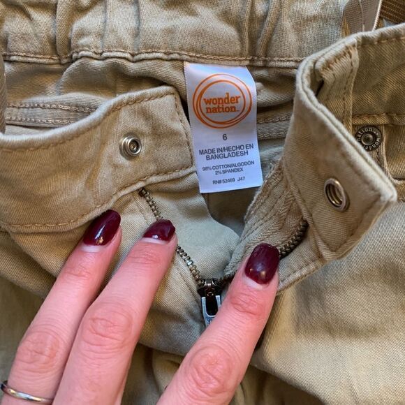 Girl's Wonder Nation Khaki Pants - Picture 5 of 6